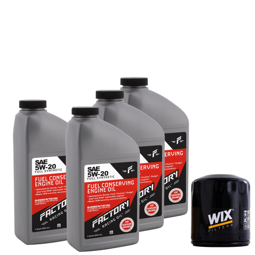 Factory Racing Parts Basic Oil Change Kit For Ford 5W-20 Oil - 4 Quarts-0