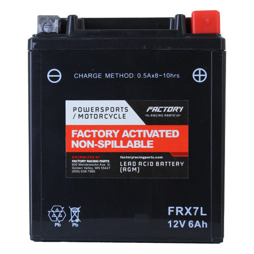 Factory Racing Parts AGM Battery FRX7L For ATVs Motorcycles Snowmobiles & Scooters YTX5L-BS, BTX5L-BS-2