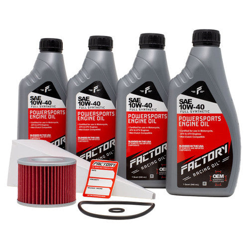 Factory Racing Parts SAE 10W-40 4qt Oil Change Kit Fits Kawasaki ZG1000 Concours-0
