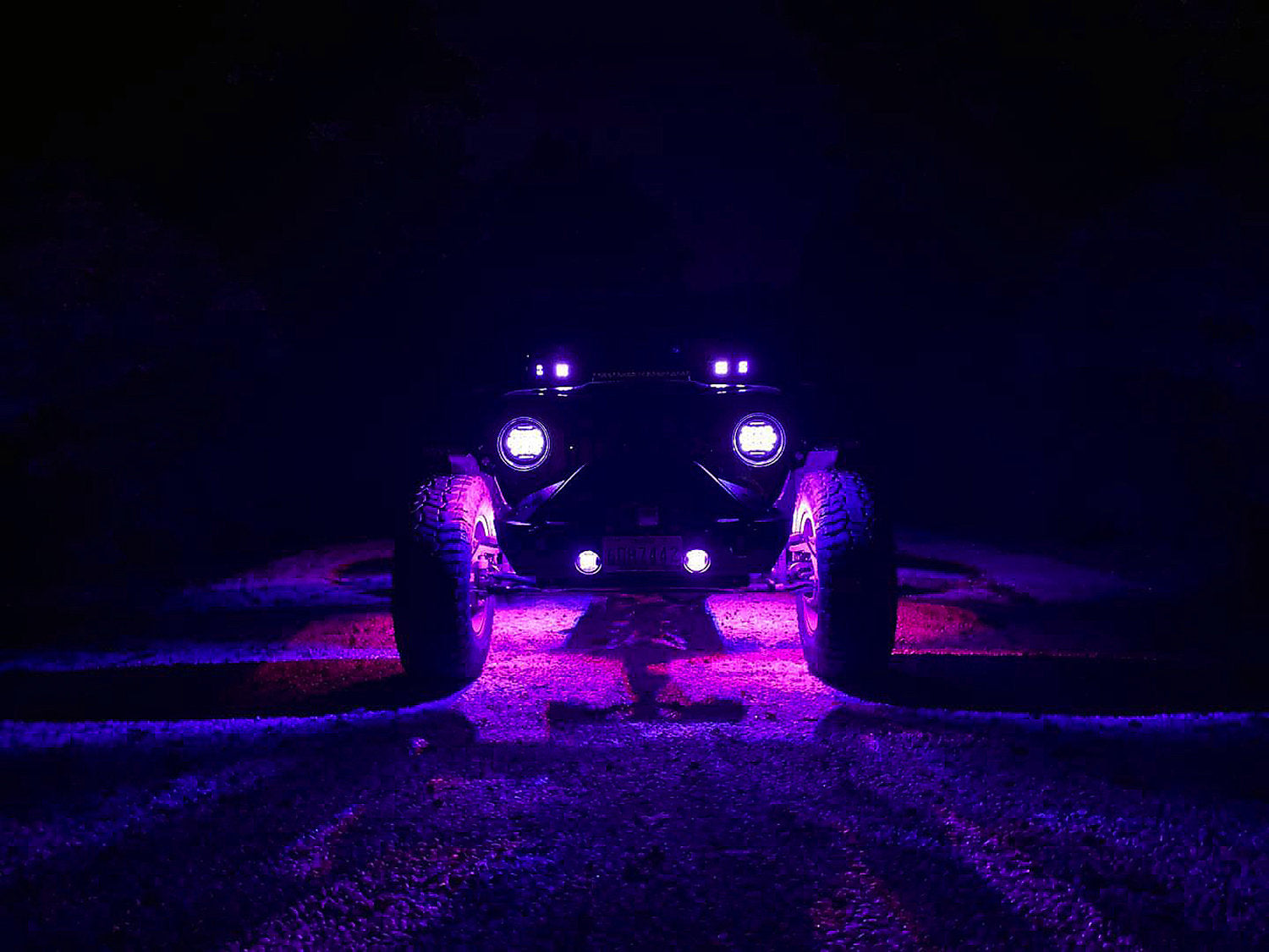RGB + W LED rock light (8 packs)-2