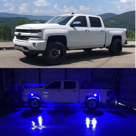 RGB + W LED rock light (8 packs)-0